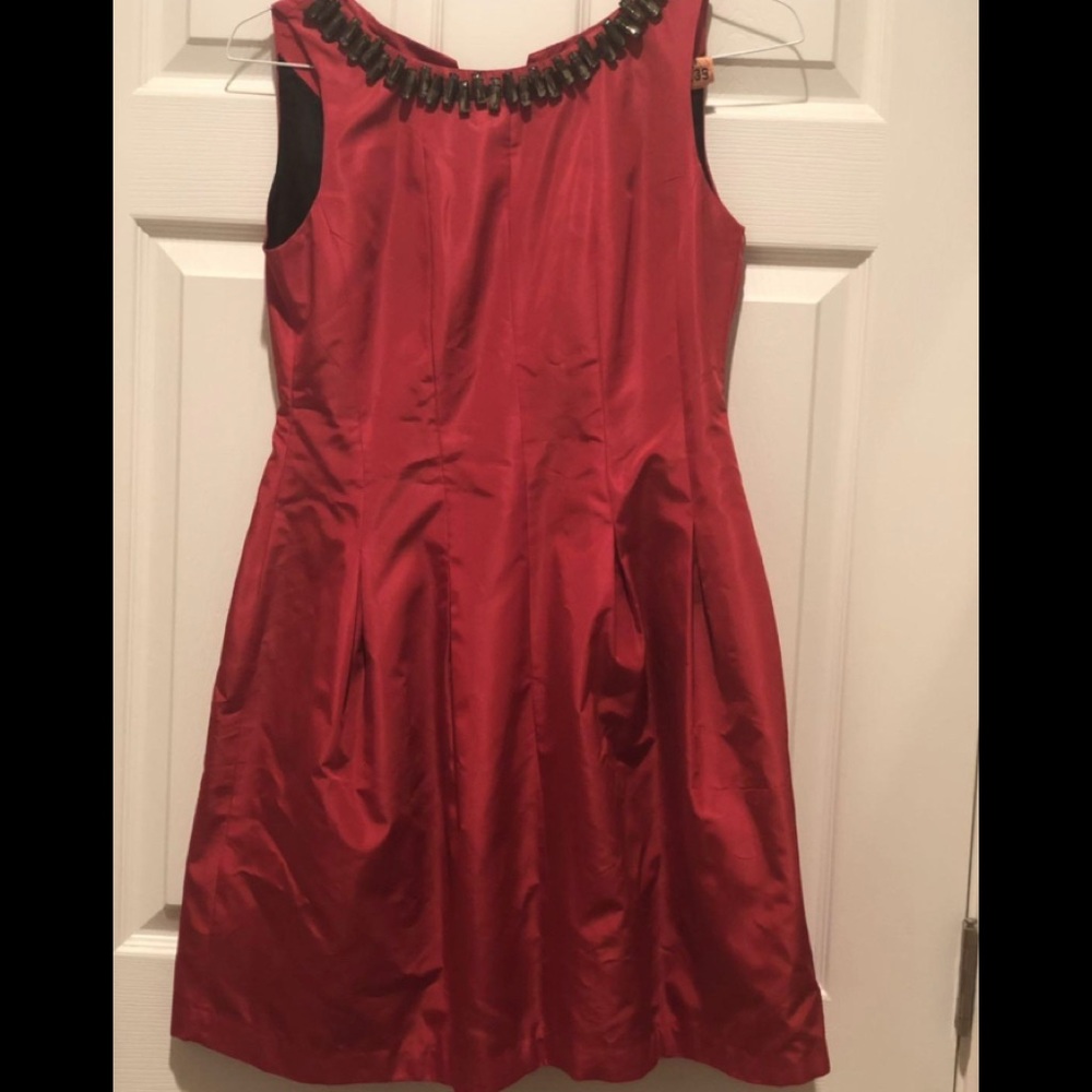 Zara basics red dress great date night dress!